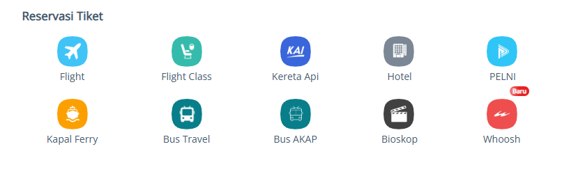 Tampilan dashboard layanan bisnis