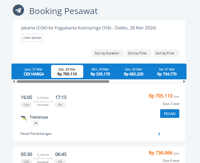 Layanan tiket pesawat